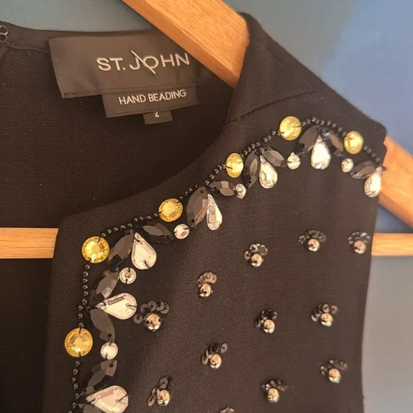 St. John hand beaded dress - Picture 2 of 8